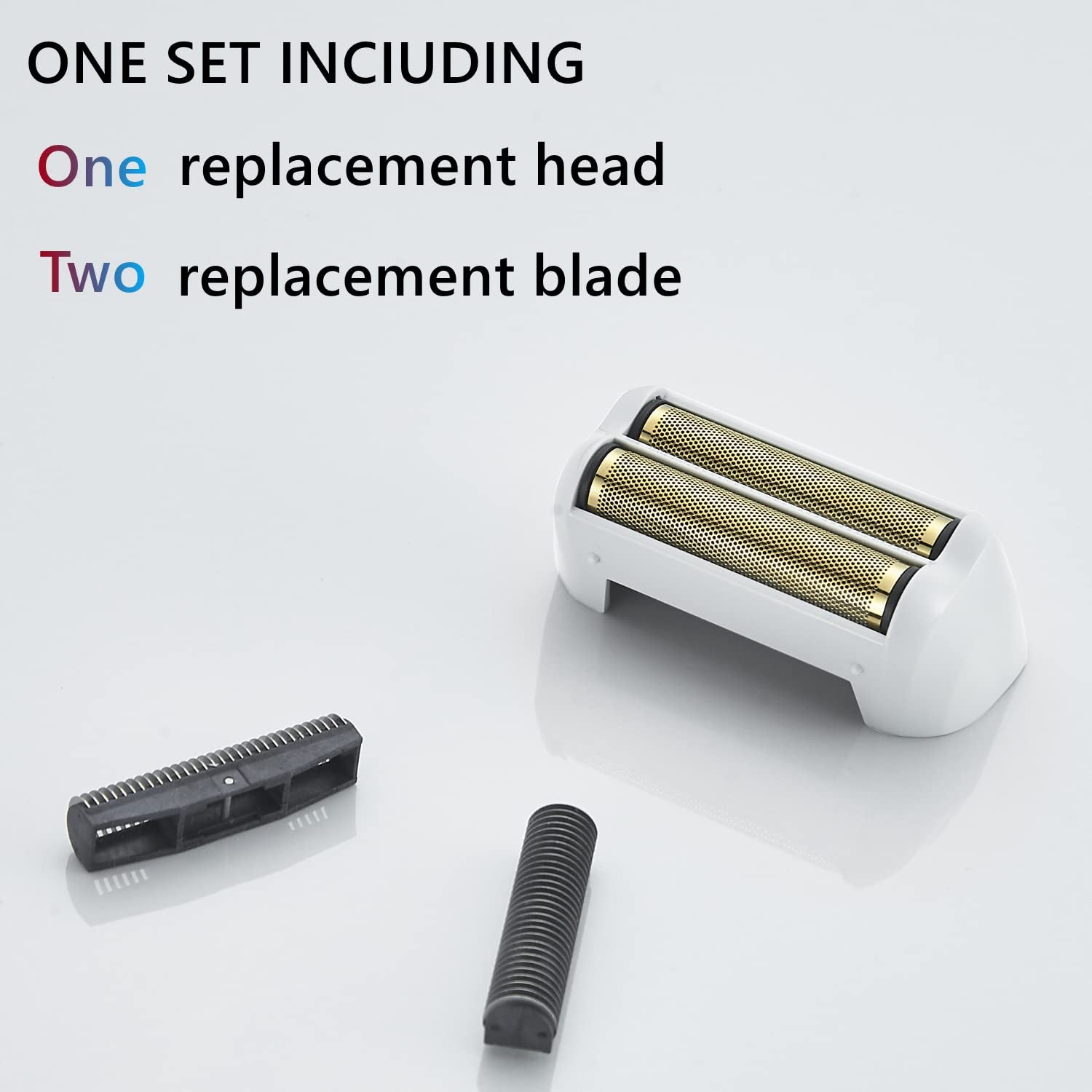 2 Pack Pro Shaver Replacement Foil and Cutters Compatible with Andis 17150(TS-1)/17155/17200 Shaver Profoil Lithium Replacement" Golden