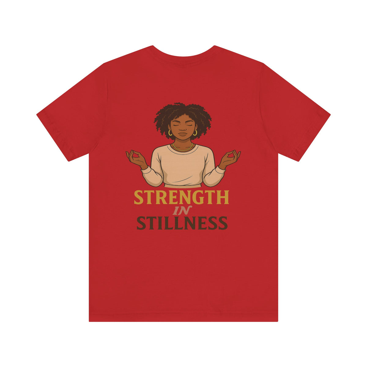 Strength in Stillness – Front & Back Print | Crew Neck Tee