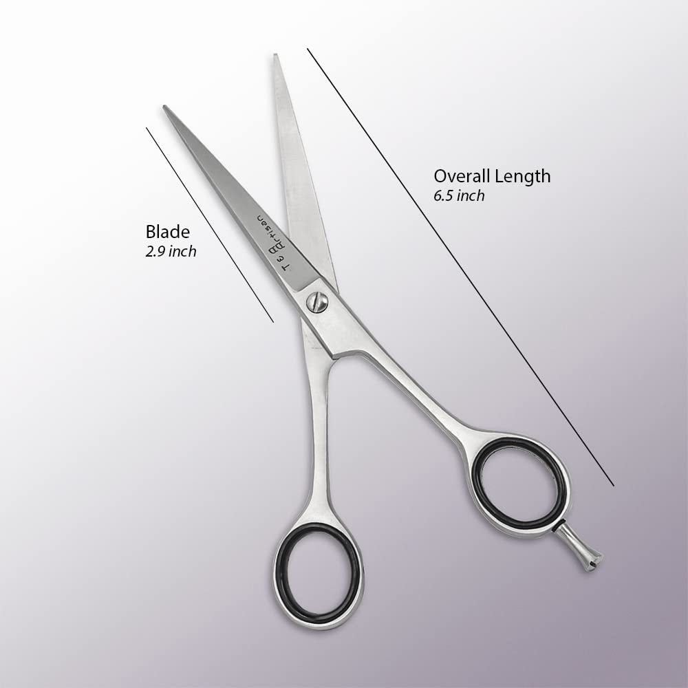 T & a Professional Hair Scissors - Hair Cutting Scissors Professional - 6.5” Long Japanese Steel - Razor Edge Barber Scissors for Men and Women - Premium Shears for Hair Cutting for Salon & Home Use