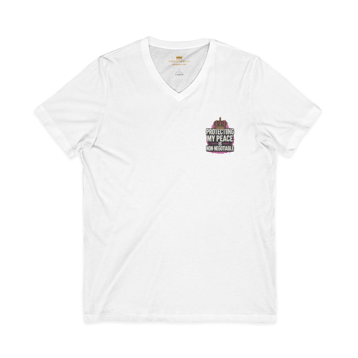 Protecting My Peace is Non-Negotiable – Front & Back Print | V-Neck Tee
