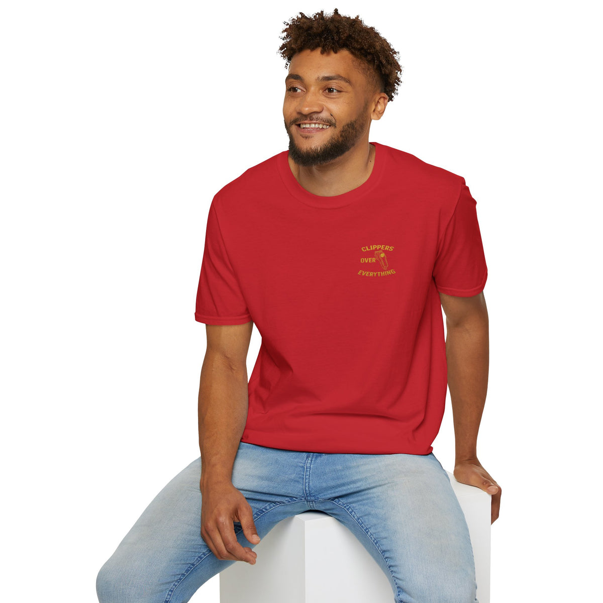 Men's Clippers over everything Barber T-Shirt – Front & Back Print