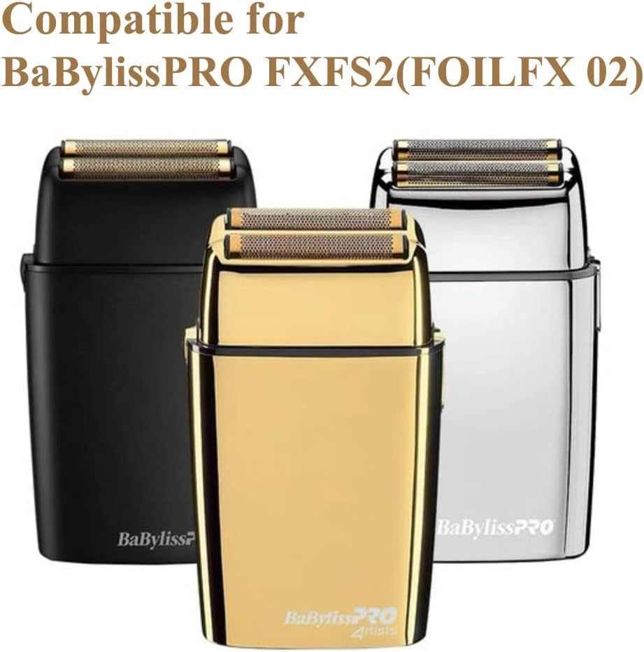 FXRF2 Replacemnet Foil and Cutter Fit for Babyliss PRO Barberology FXFS2 (FOILFX 02) ,Generic Shaver Head for Babylisspro Replacement Blade,Babyliss Foil Shaver Replacement Part (Silver)