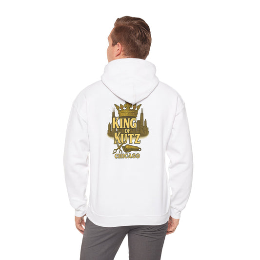 King of KutZ Chicago Barber Hoodie – Front & Back Print | Urban Streetwear Hoodie for Barbers, Stylists & Grooming Pros | EShopXpress Brand Apparel