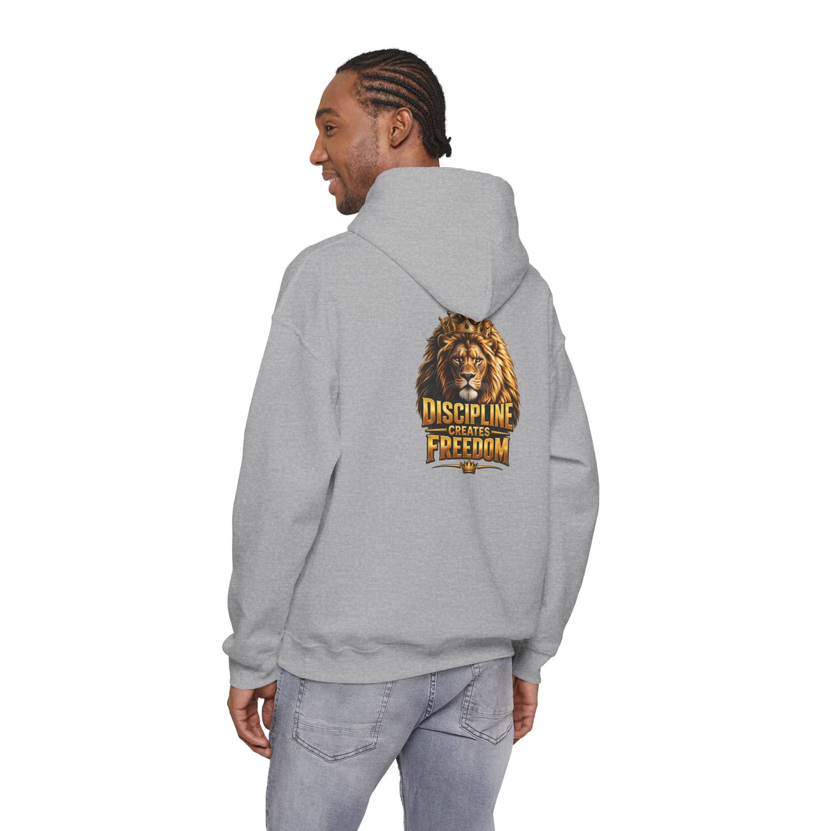 Discipline Creates Freedom Lion Barber Hoodie – Front & Back Print | King of Kutz Collection