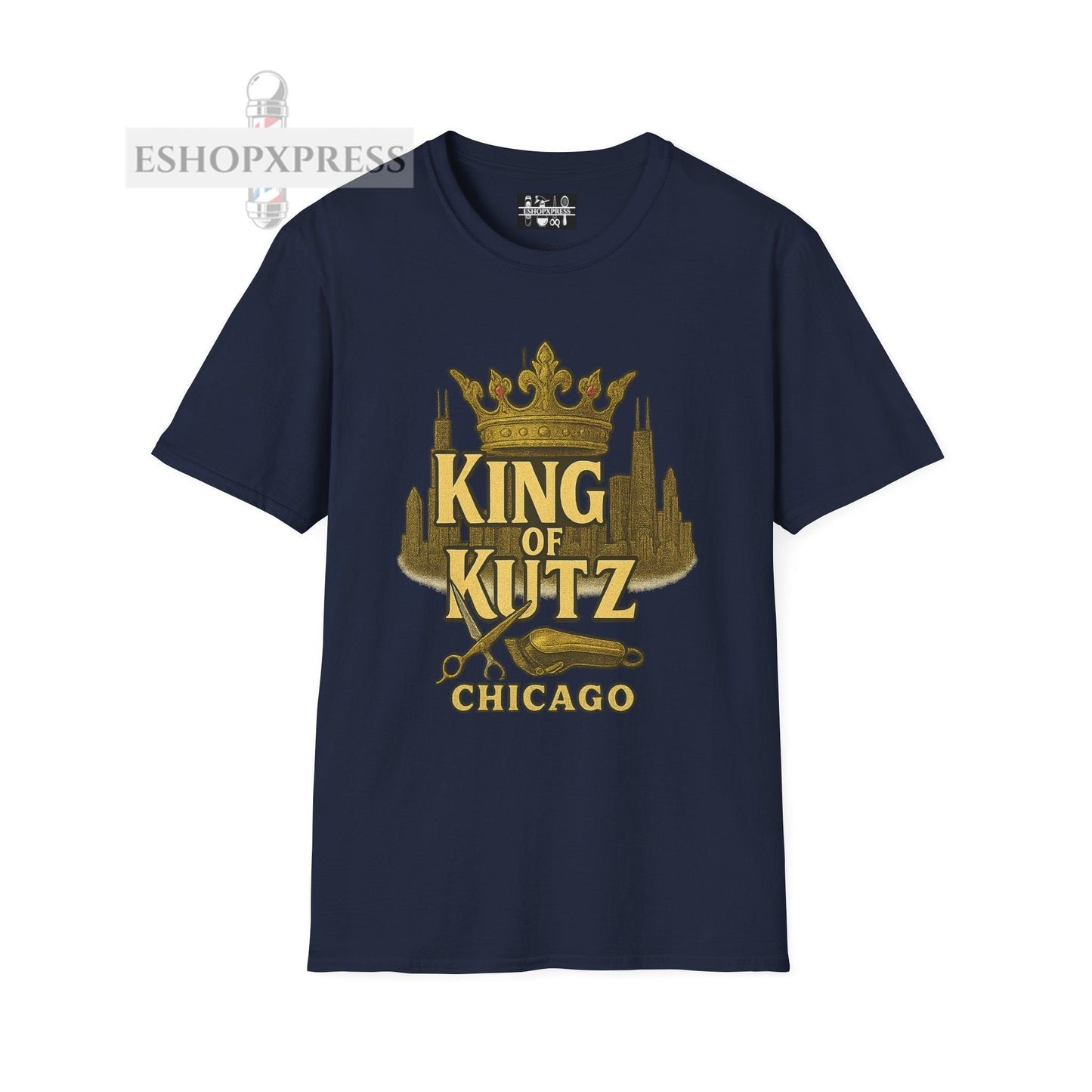 King of KutZ Chicago Barber T-Shirt – Urban Streetwear Tee for Barbers, Stylists & Grooming Pros | EShopXpress Brand Apparel