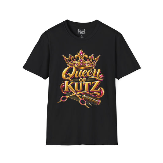 Women's Queen of Kutz Tee – Gold Crown & Shears