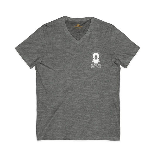 Radiating Greatness – Front & Back Print | V-Neck Tee