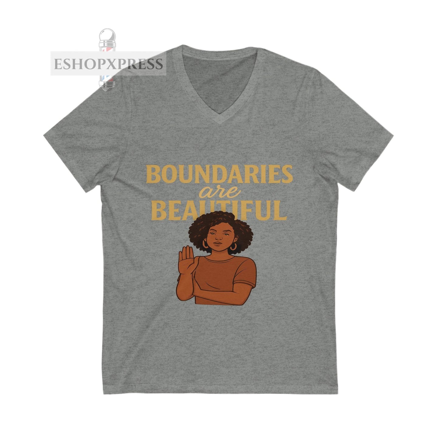 Boundaries Are Beautiful V-neck Tee