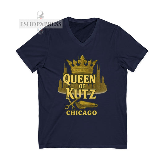 Queen of Kutz Chicago Women's V-Neck Tee
