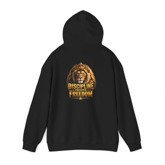 Discipline Creates Freedom Lion Barber Hoodie – Front & Back Print | King of Kutz Collection