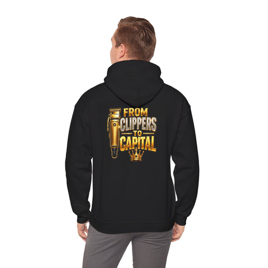 From Clippers to Capital Barber Hoodie – Front & Back Print | King of Kutz Collection