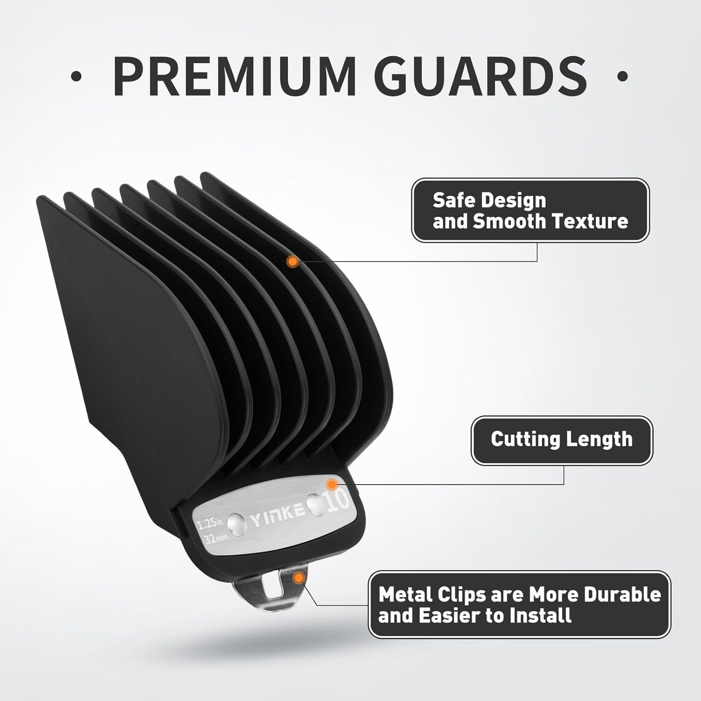 for Wahl Clipper Guards Set 10 12 16, Hair Clipper Guards for Wahl Senior Clippers with Metal Clip, 3 Cutting Lengths 2 Inch/1.5 Inch/1.25 Inch, Fits Most Cordless/Cord Wahl Clippers (Black)