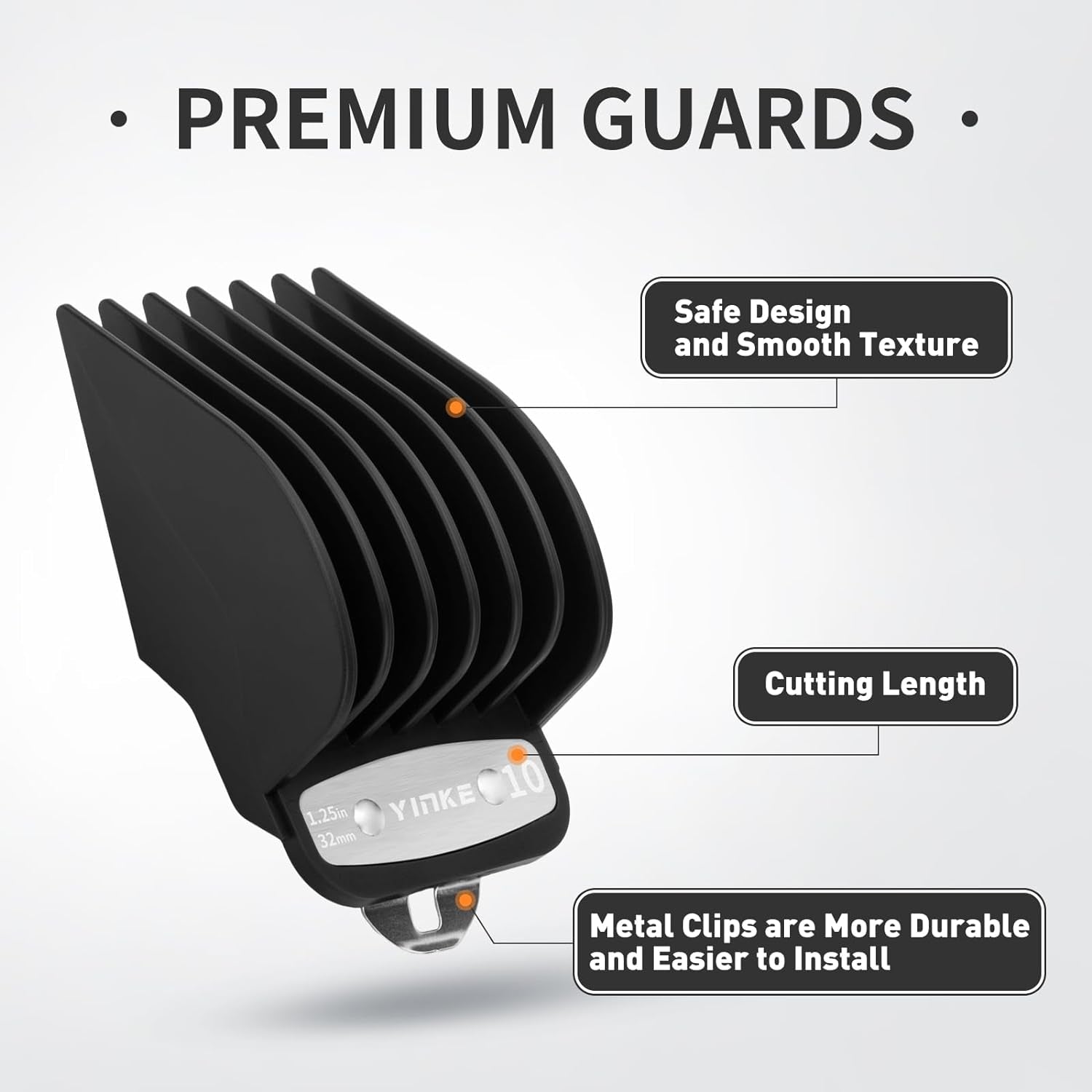 for Wahl Clipper Guards Set 10 12 16, Hair Clipper Guards for Wahl Senior Clippers with Metal Clip, 3 Cutting Lengths 2 Inch/1.5 Inch/1.25 Inch, Fits Most Cordless/Cord Wahl Clippers (Black)
