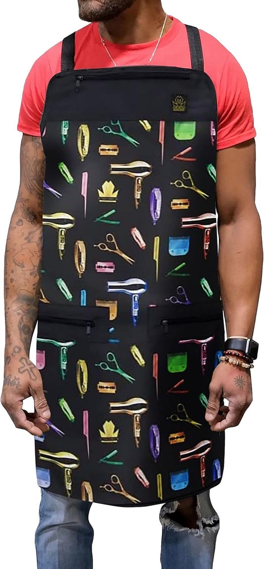 King Midas Unisex Hair Stylist Apron - Aprons Unisex for Hair Cutting and Hair Styling