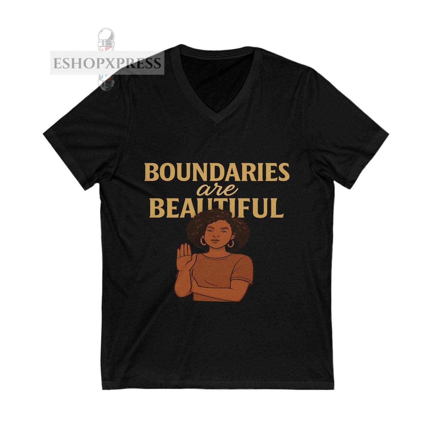 Boundaries Are Beautiful V-neck Tee