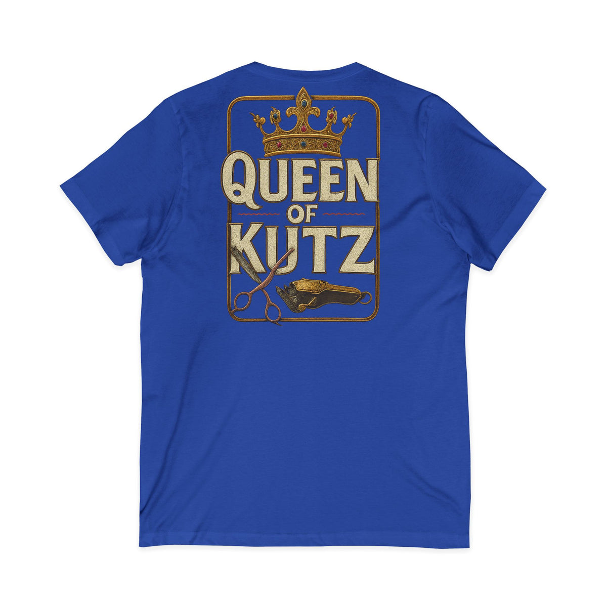 Queen of Kutz Universal Women's V-Neck Tee – Front & Back Print