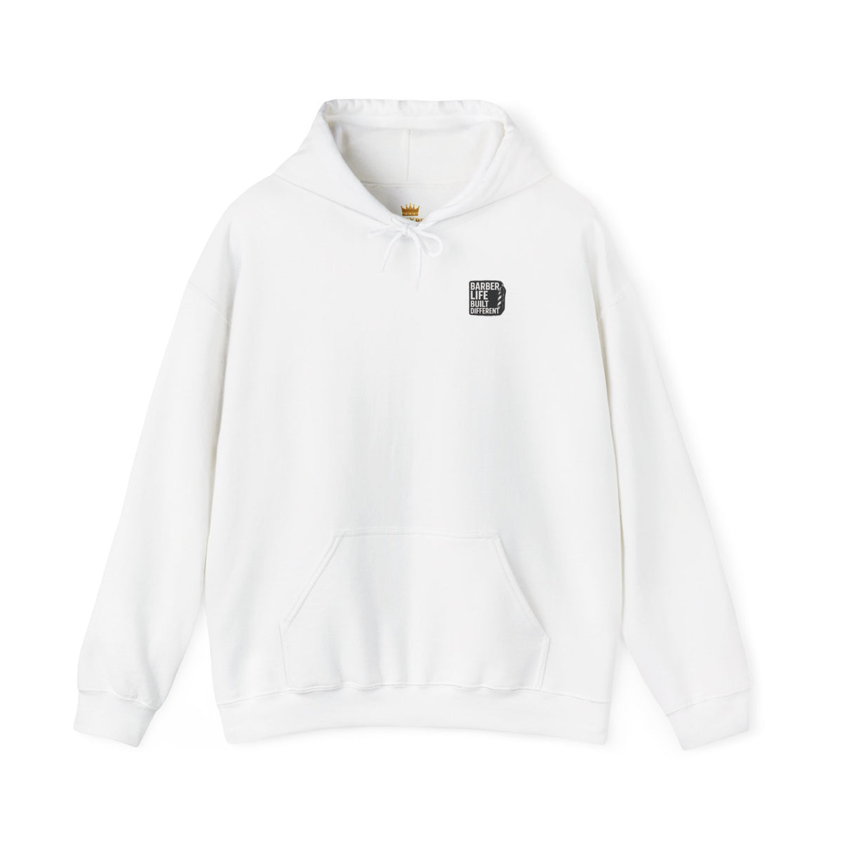 Barber Life Built Different Hoodie – Front & Back Print
