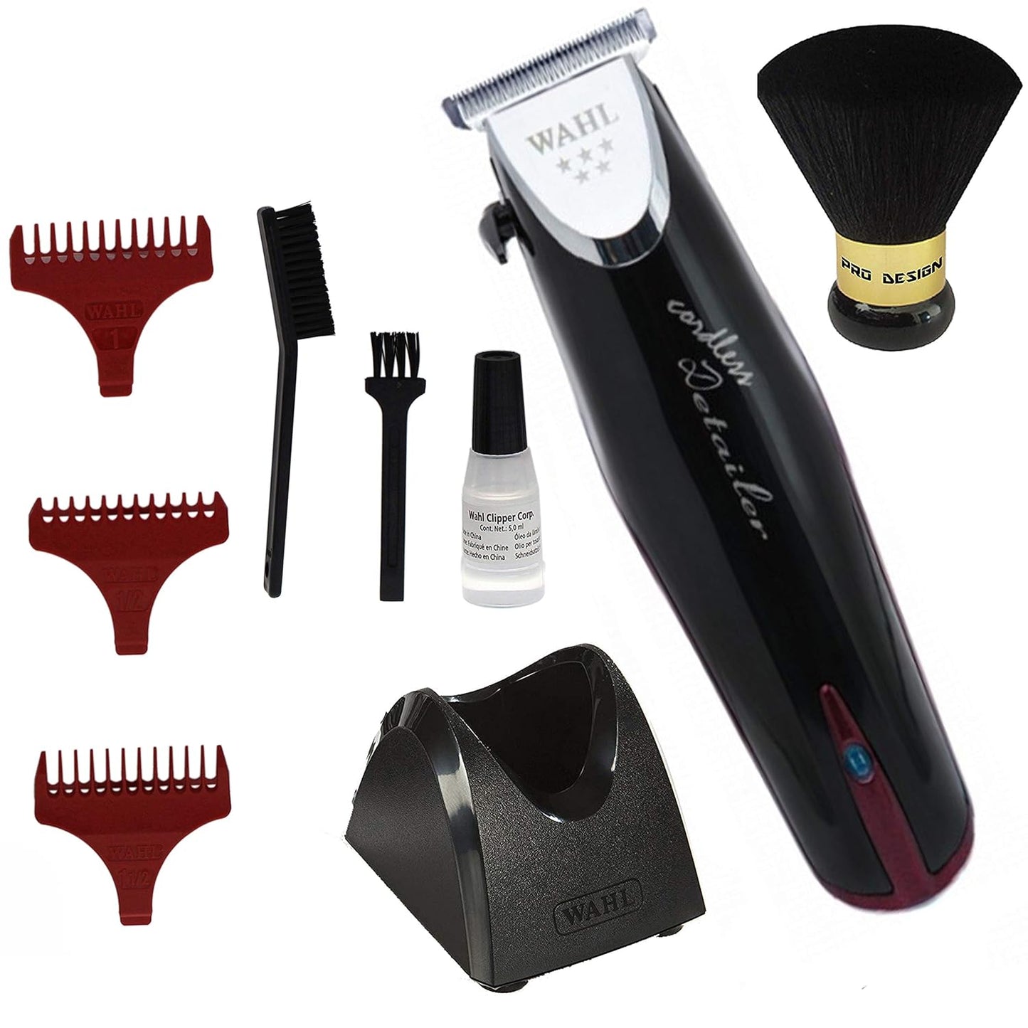 Professional 5-Star Cordless Detailer #8163 – Great for Professional Stylists and Barbers – Rotary Motor - Black (Kit)