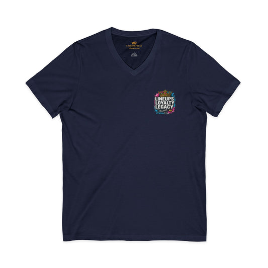Lineups Loyalty Legacy Women's V-Neck Tee – Front & Back Print