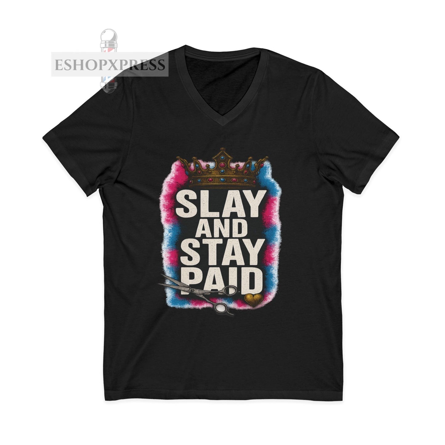 Slay And Stay Paid  Women's V-Neck Tee