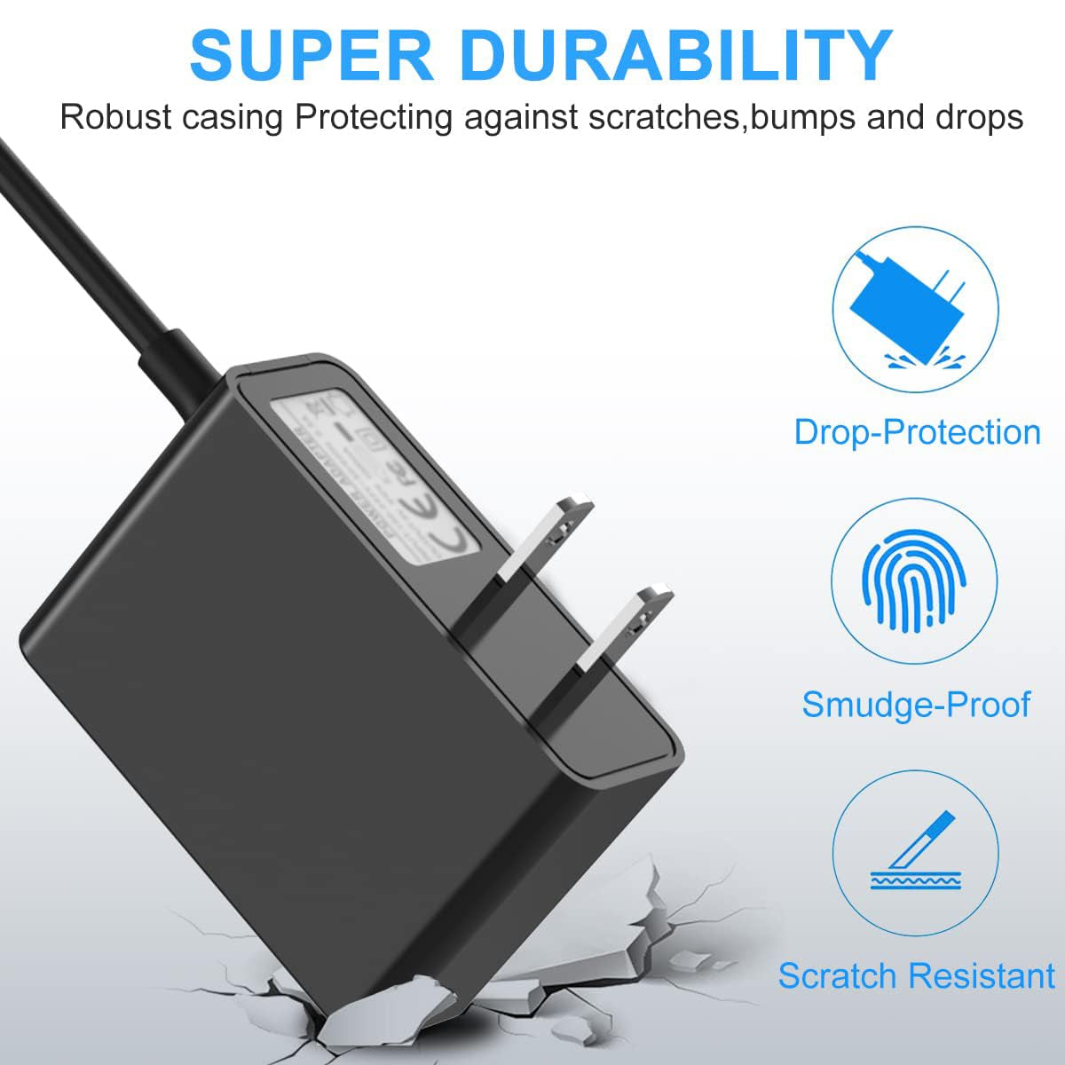 5V 1A Shaver Charger for Andis TS-1 TS-2 17150 17220 17195 Profoil 17190 17165 17170 17205 17220 Lithium Titanium Plus, 5FT Shaver Adapter Power Supply Cord