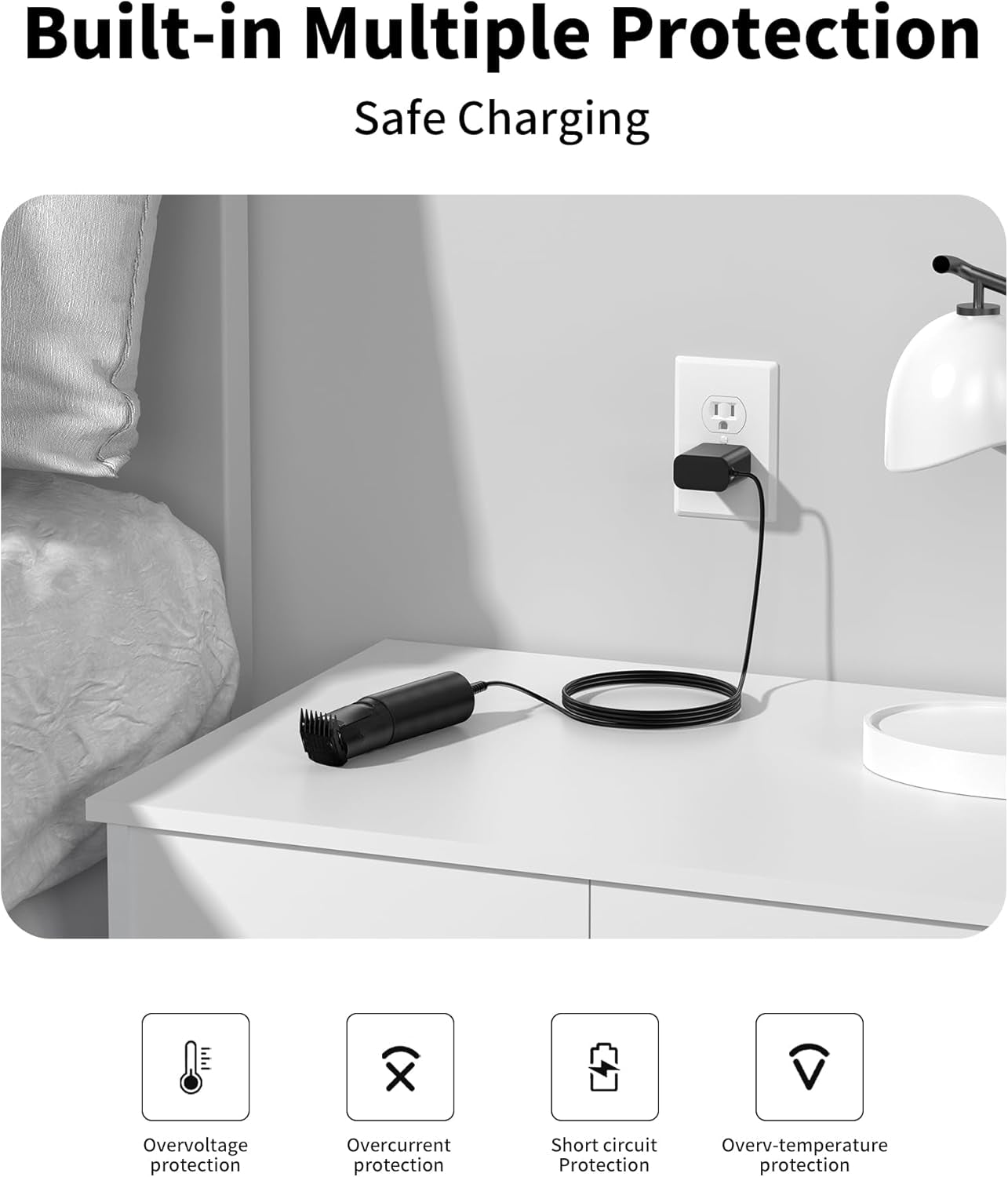 4.5V for Babyliss Pro Charger Compatible with Babyliss PRO FX870, FX788, FX787, FXSSM, FX820, FX726, FX825 Loprofx Trimmer Clipper Charger Cord