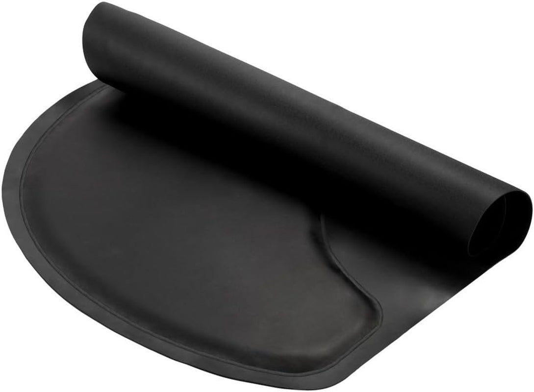 2PCS Thick Salon Chair Anti-Fatigue Floor Mat Barber Shop Semi Circle Chair Mat Beauty Salon Hair Styling Chair Mat with Scissors Pattern - 3′X5′X1/2"