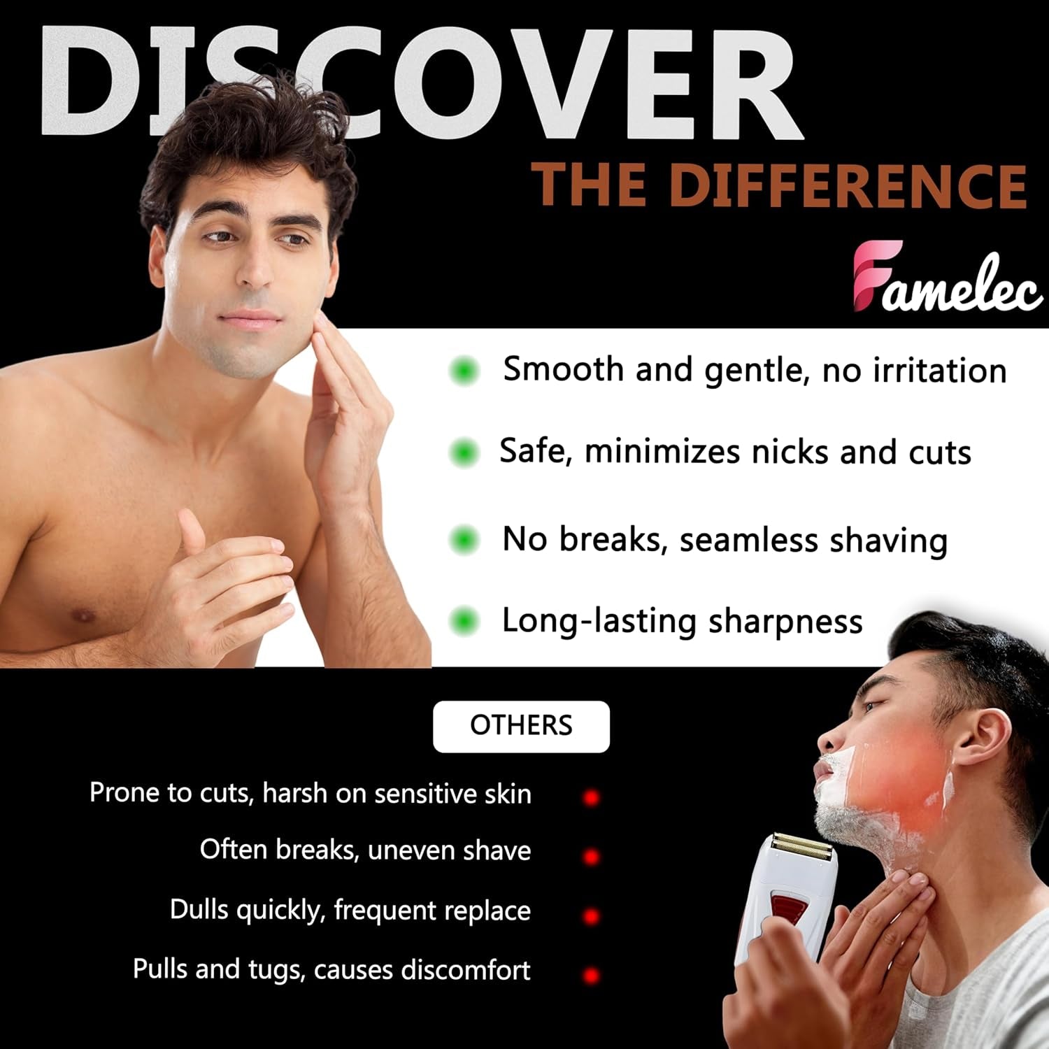2 Pack for Andis Shaver Foil TS-1 TS-2, Profoil Lithium Shaver Replacement Titanium Foil Assembly and Inner Cutters Compatible with Andis Smooth Shaving Cordless Shavers