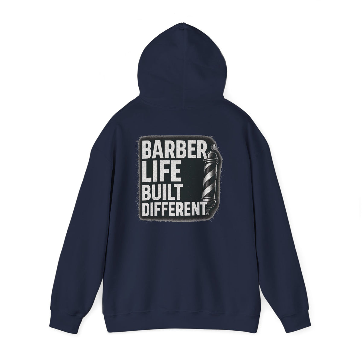 Barber Life Built Different Hoodie – Front & Back Print