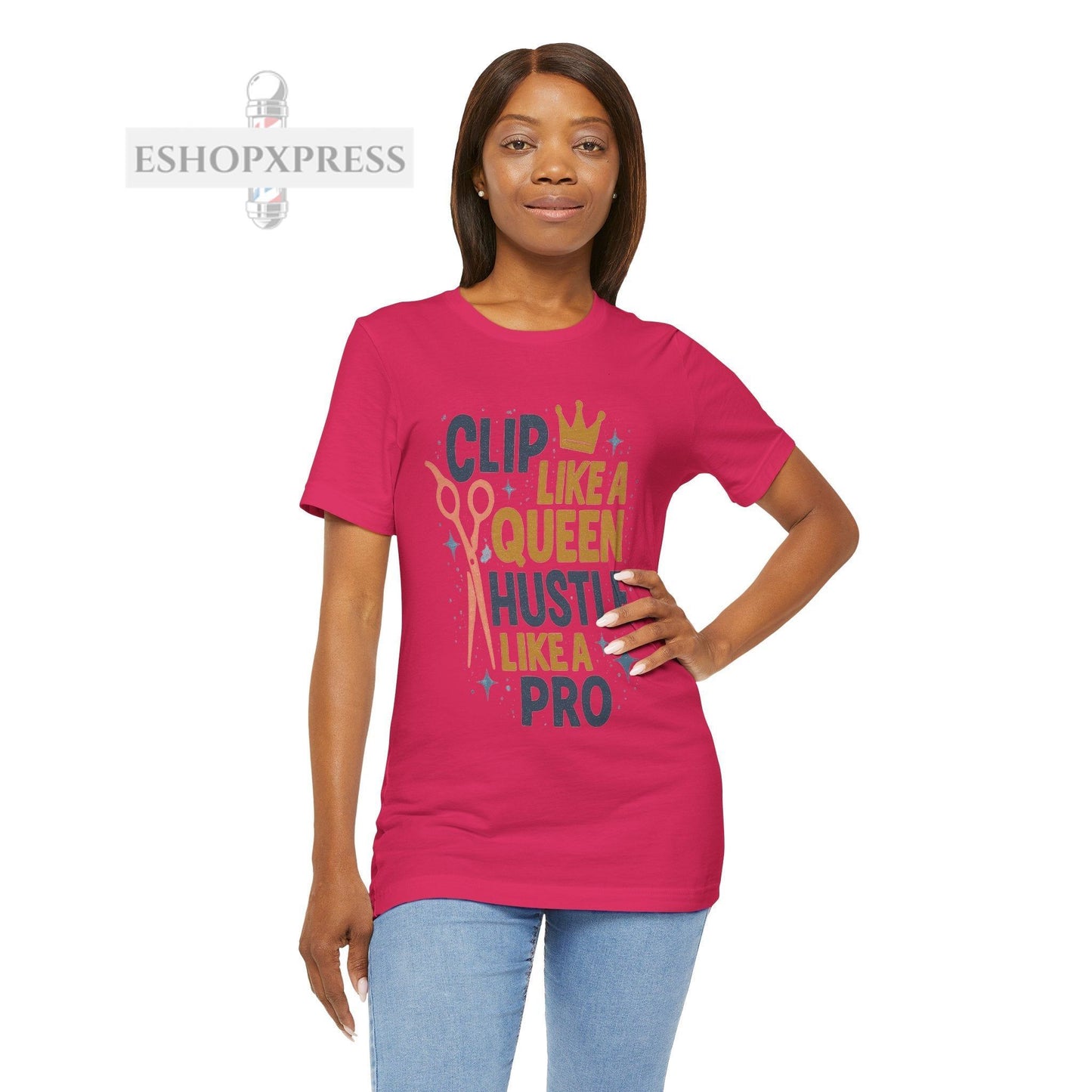 Clip Like a Queen, Hustle Like a Pro| Unisex Tee for Stylists & Barbers