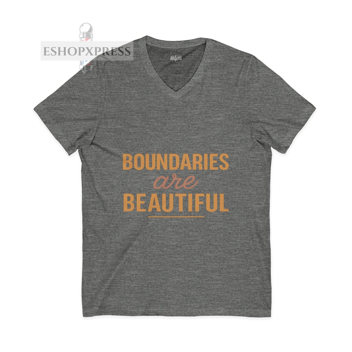 Boundaries and Beauty in Bold Text Vneck Tee