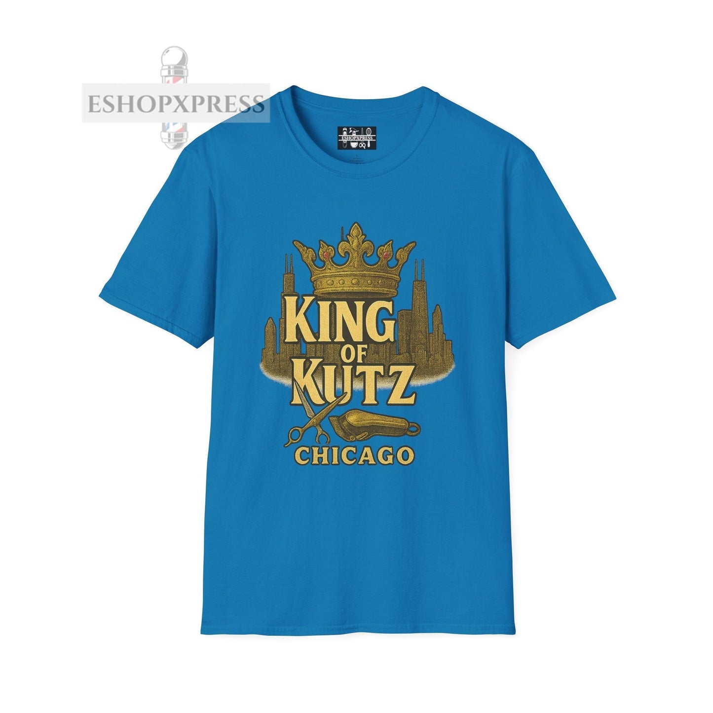 King of KutZ Chicago Barber T-Shirt – Urban Streetwear Tee for Barbers, Stylists & Grooming Pros | EShopXpress Brand Apparel