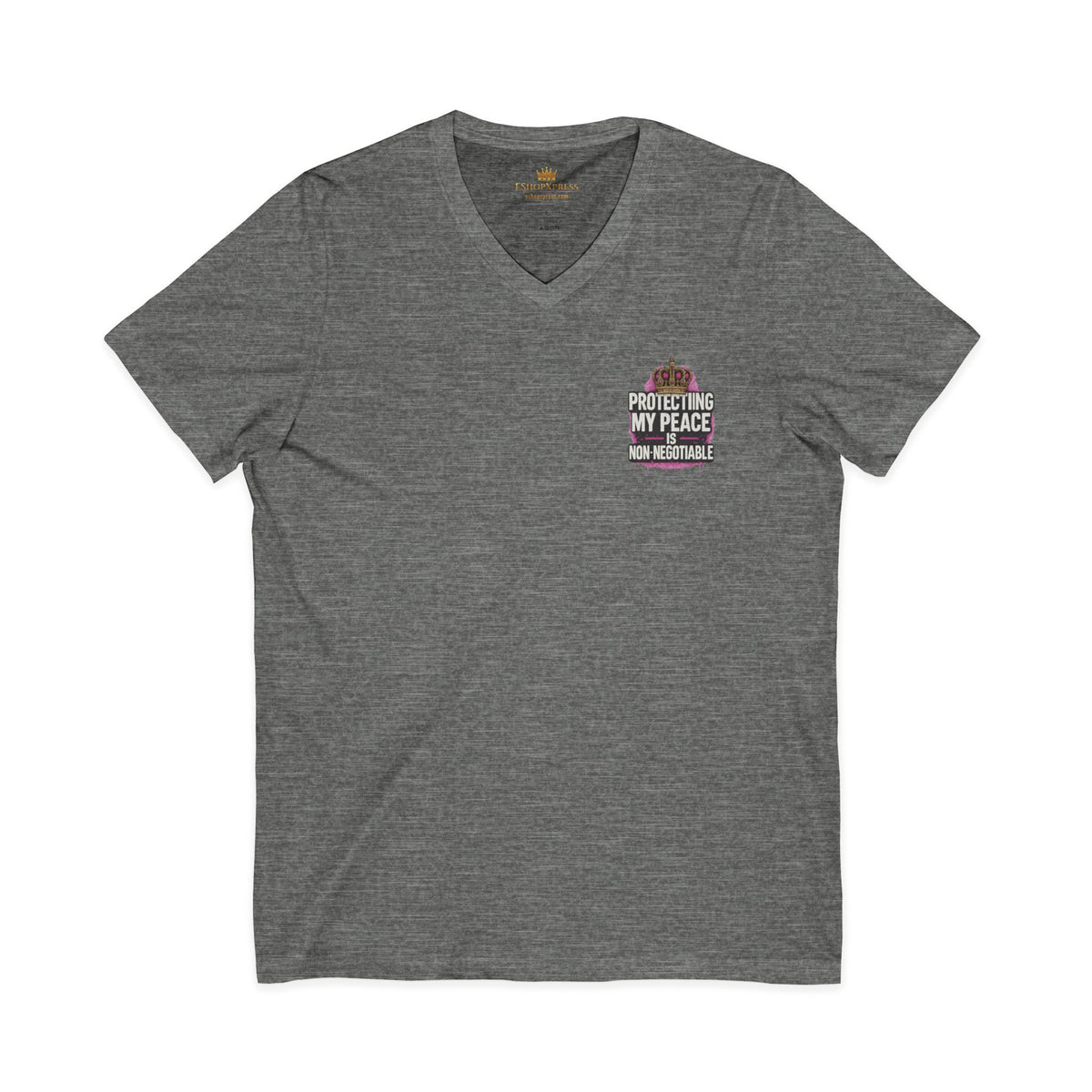 Protecting My Peace is Non-Negotiable – Front & Back Print | V-Neck Tee