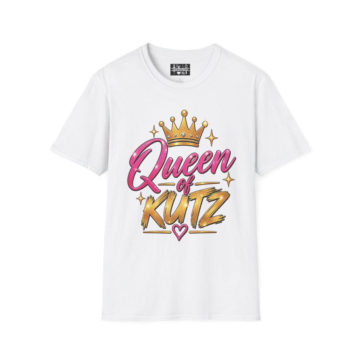 Women's Queen of Kutz Tee – Pink Script