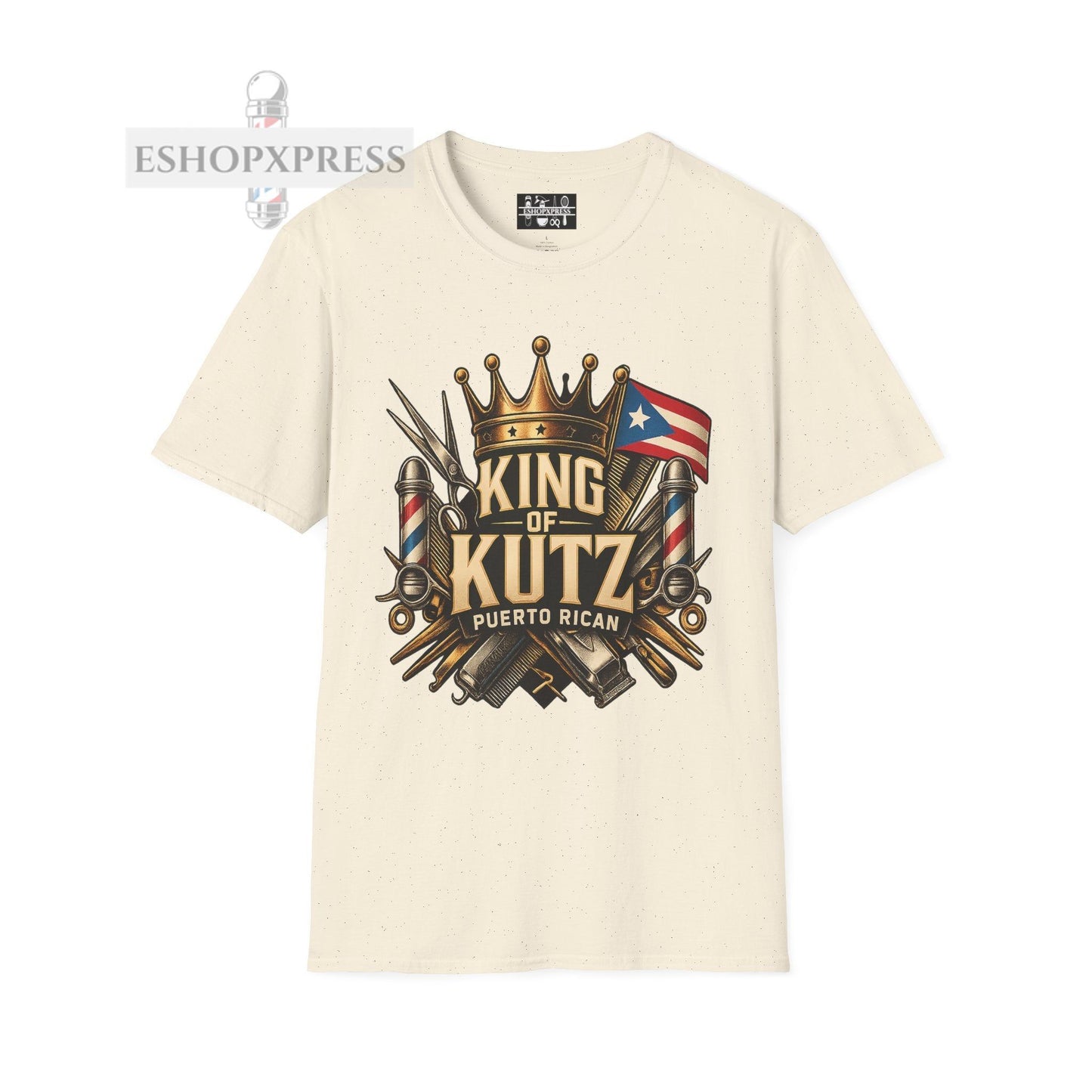 King of Kutz Puerto Rican Barber T-Shirt – Boricua Pride Barber Life Tee for Men | Fade Master Streetwear by EShopXpress