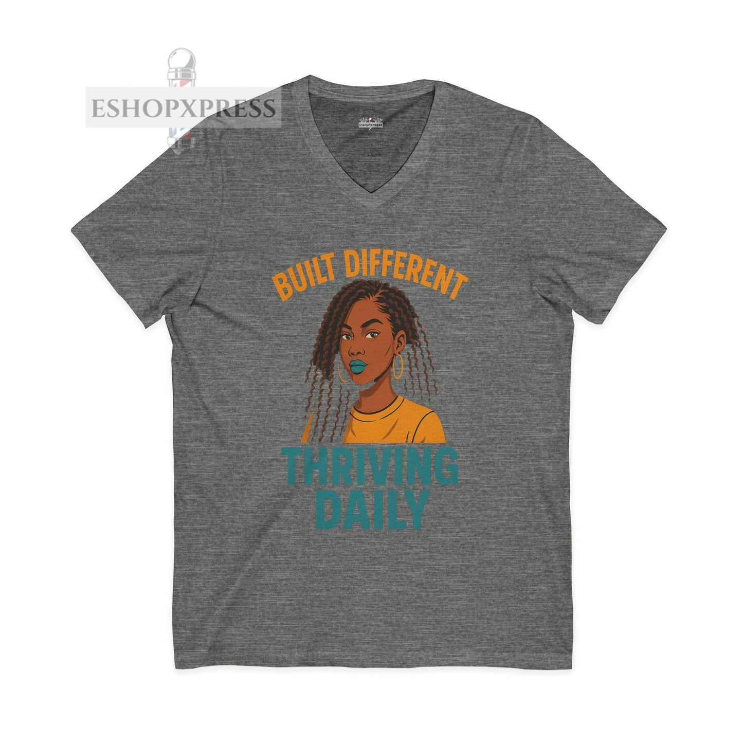 Built Different Thrive Daily Vneck Tee