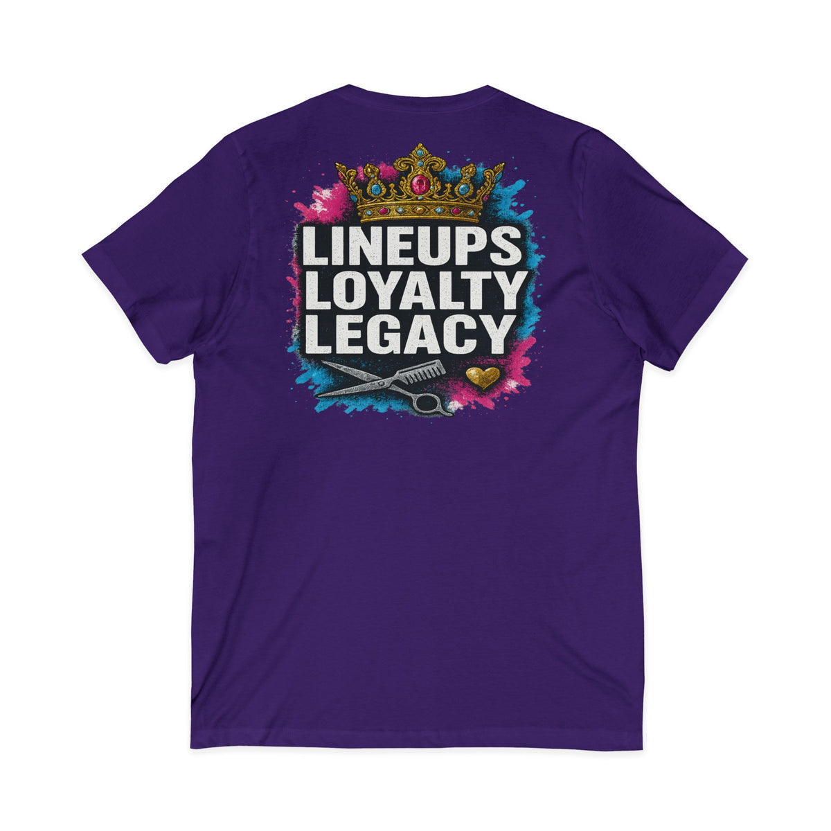 Lineups Loyalty Legacy Women's V-Neck Tee – Front & Back Print