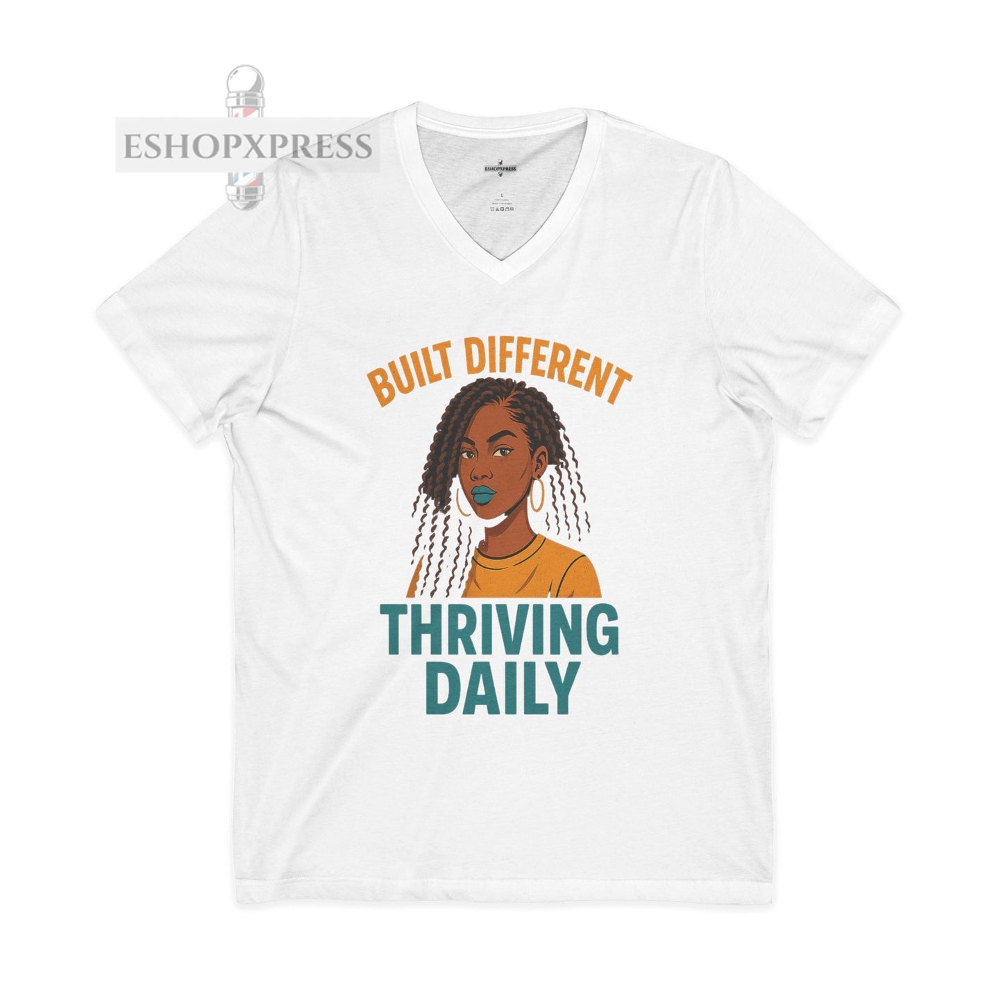 Built Different Thrive Daily Vneck Tee