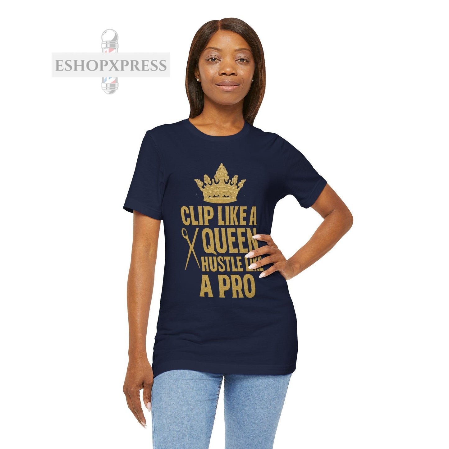 Clip Like a Queen, Hustle Like a Pro| Unisex Tee for Stylists & Barbers