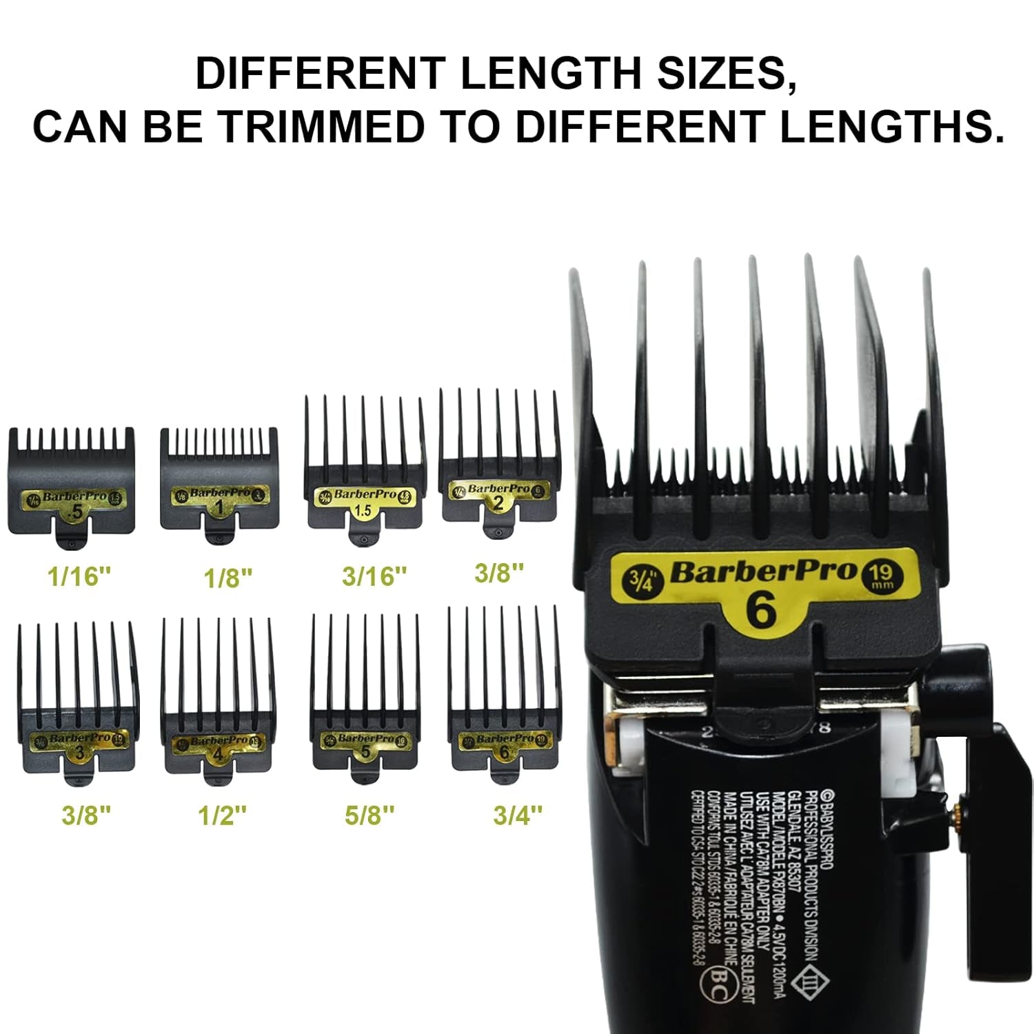 Hair Clippers Guard Comb Set Compatible with Babyliss Babylisspro Barberology
