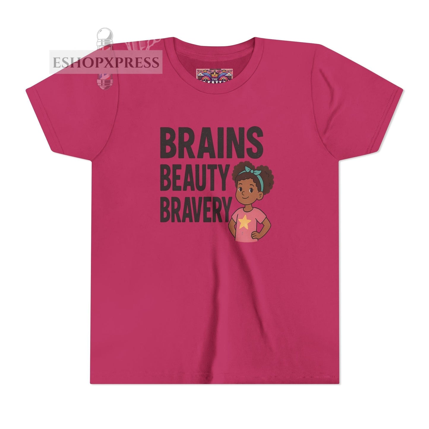 Brains Beauty Bravery -Youth Short Sleeve Tee