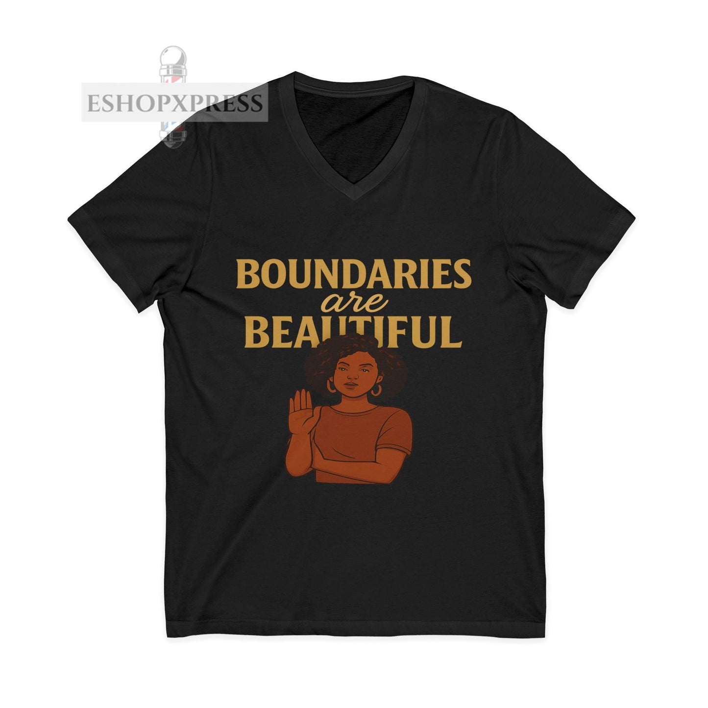 Boundaries Are Beautiful V-neck Tee