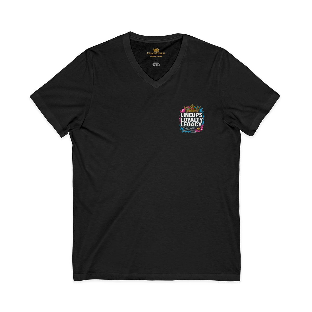 Lineups Loyalty Legacy Women's V-Neck Tee – Front & Back Print
