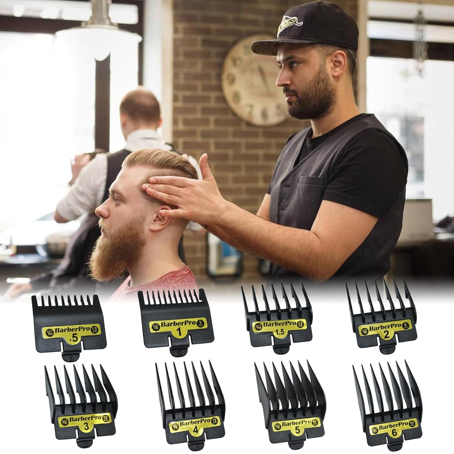 Hair Clippers Guard Comb Set Compatible with Babyliss Babylisspro Barberology