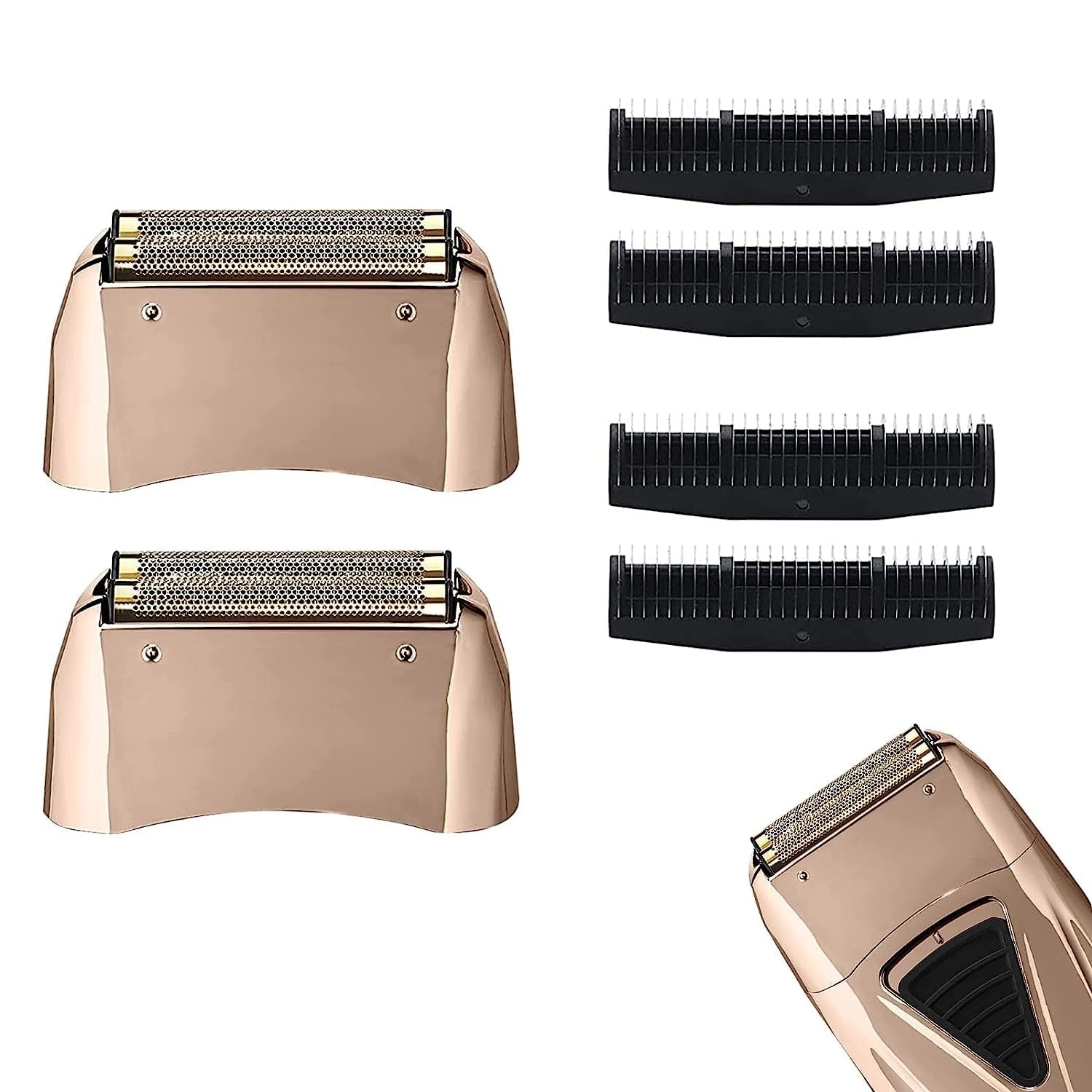 Shaver Replacement Foil and Cutters Compatible with Andis 17220/17230 Shaver Profoil Lithium Replacement, 4 Counts (Rose Gold)