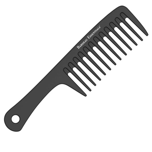 Extra Large Detangler Comb | Wide Tooth Shower Comb with Handle | Big Paddle Comb for Men and Women | Ideal for Everyday Use | Big Tooth Comb for All Hair Types | by  (Black)