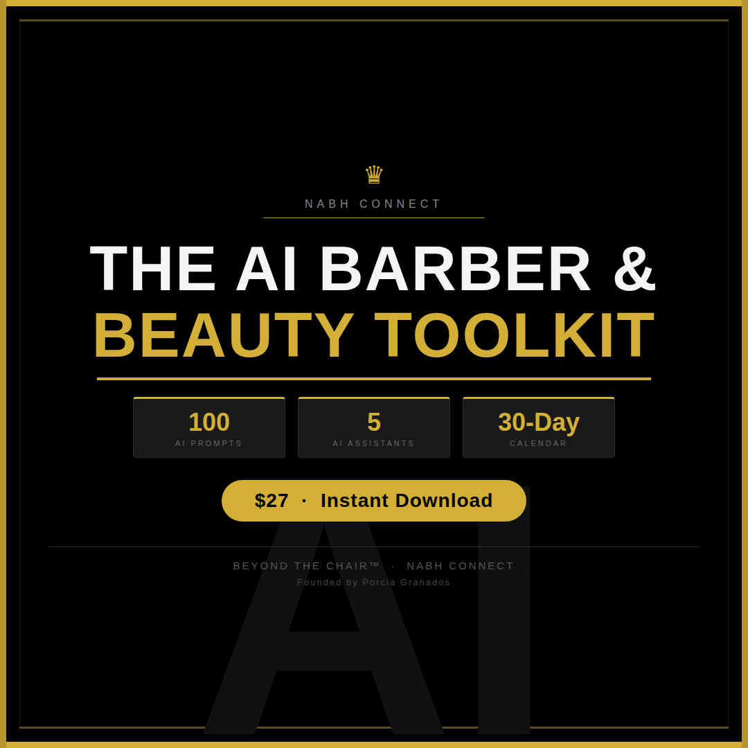 Barber & Beauty Pros AI Toolkit — 100 AI Prompts