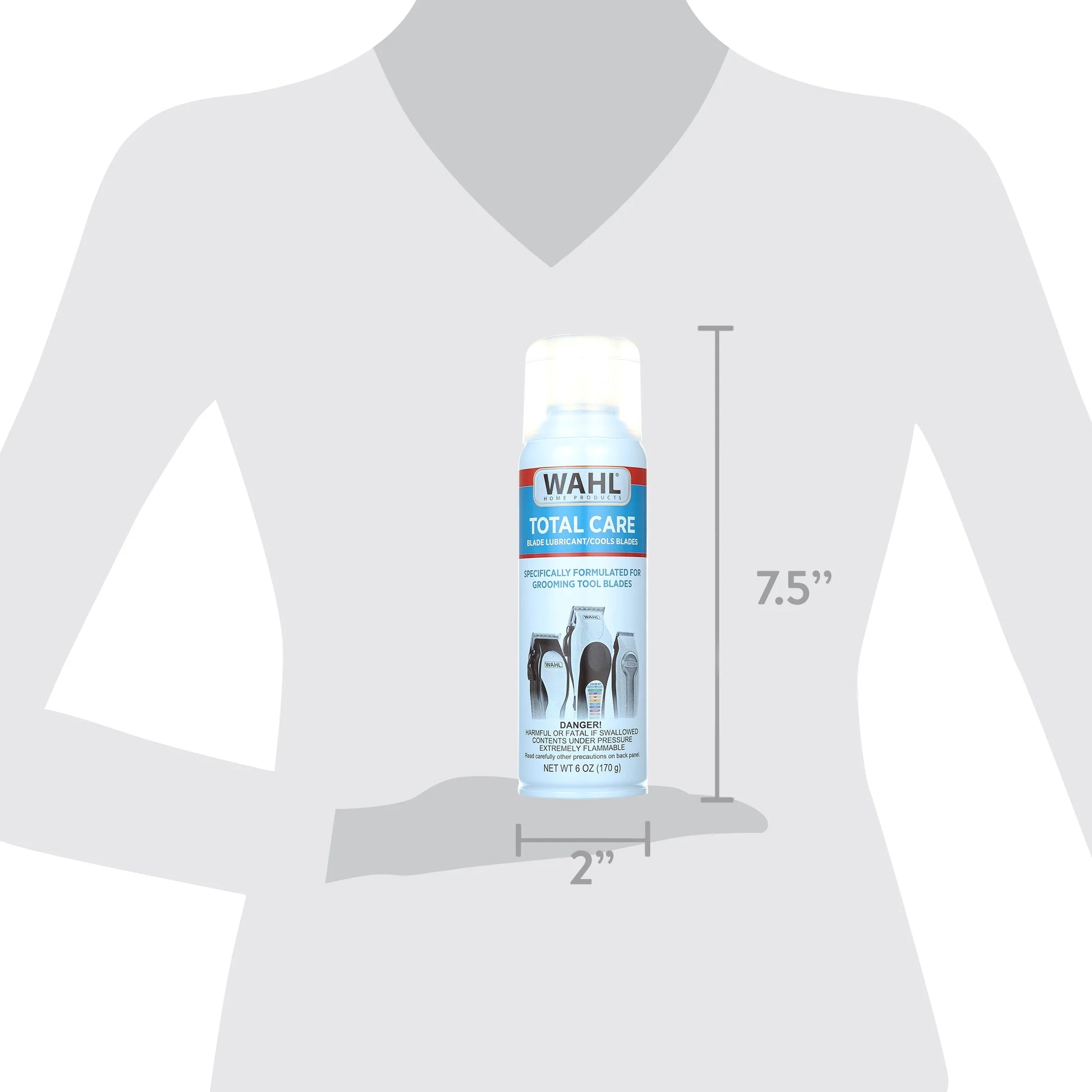 Total Care Hair Clipper Blade Lubricant, Cleaner and Coolant Spray, 6Oz #3776