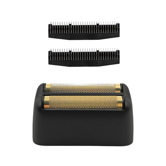For Babyliss Foil Shaver Replacement Head Fit FX FX3 Double Foil Shaver, Barberology Professional FXX3RFB Black Replacement Foil with 2 Cutters for Babyliss Pro FX3 Shaver - Hypoallergenic Gold Foil