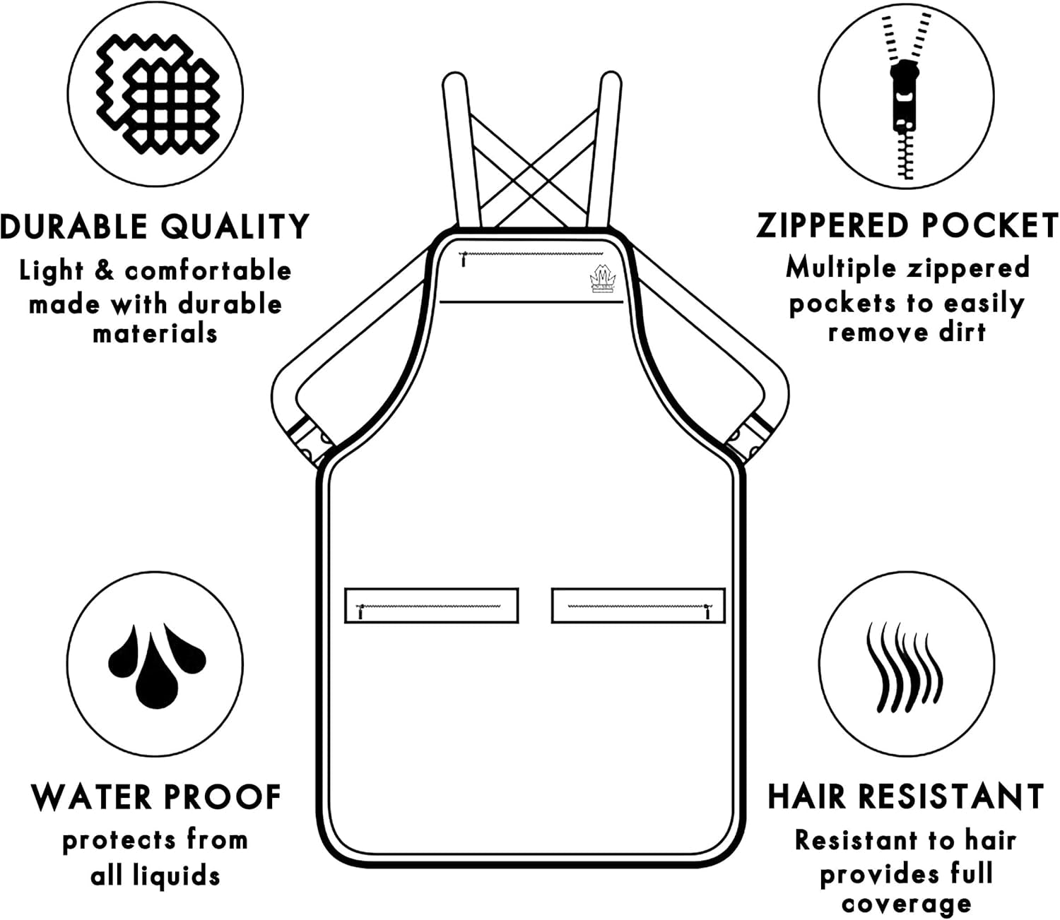 King Midas Unisex Hair Stylist Apron - Aprons Unisex for Hair Cutting and Hair Styling